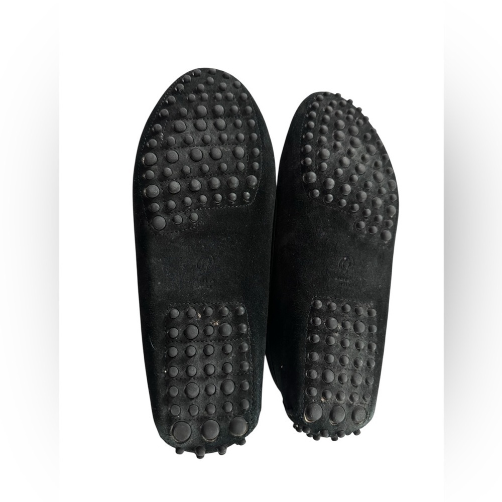 M Gemi Italy Women's Felize Moccasin Slip On Loafer Size 37.5 7 Black Suede Shoe - Picture 5 of 7